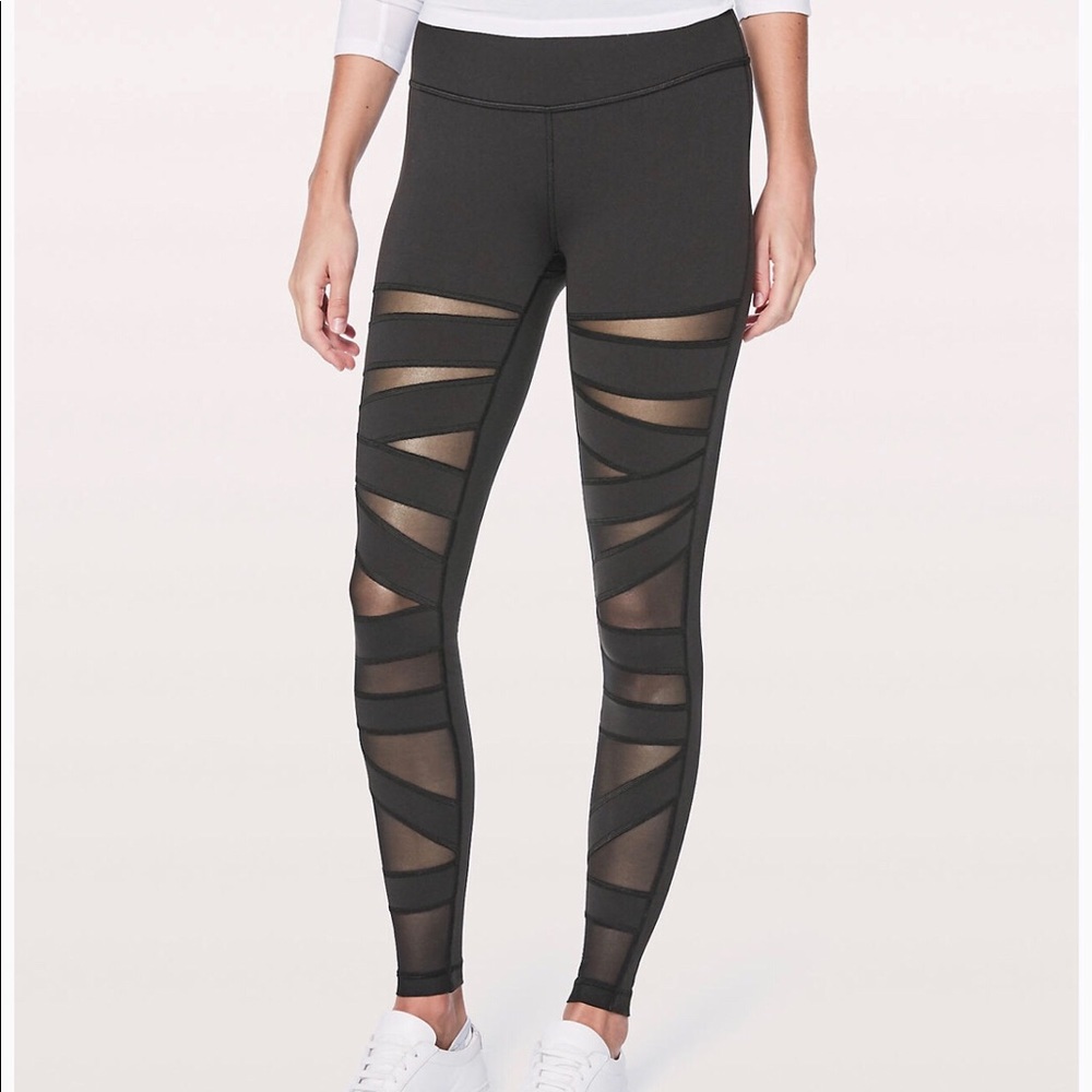 Lululemon Wunder Under Tech Mesh Pants 28”